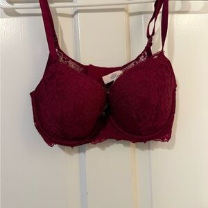 Victoria's Secret Wine Lace Underwire Bra